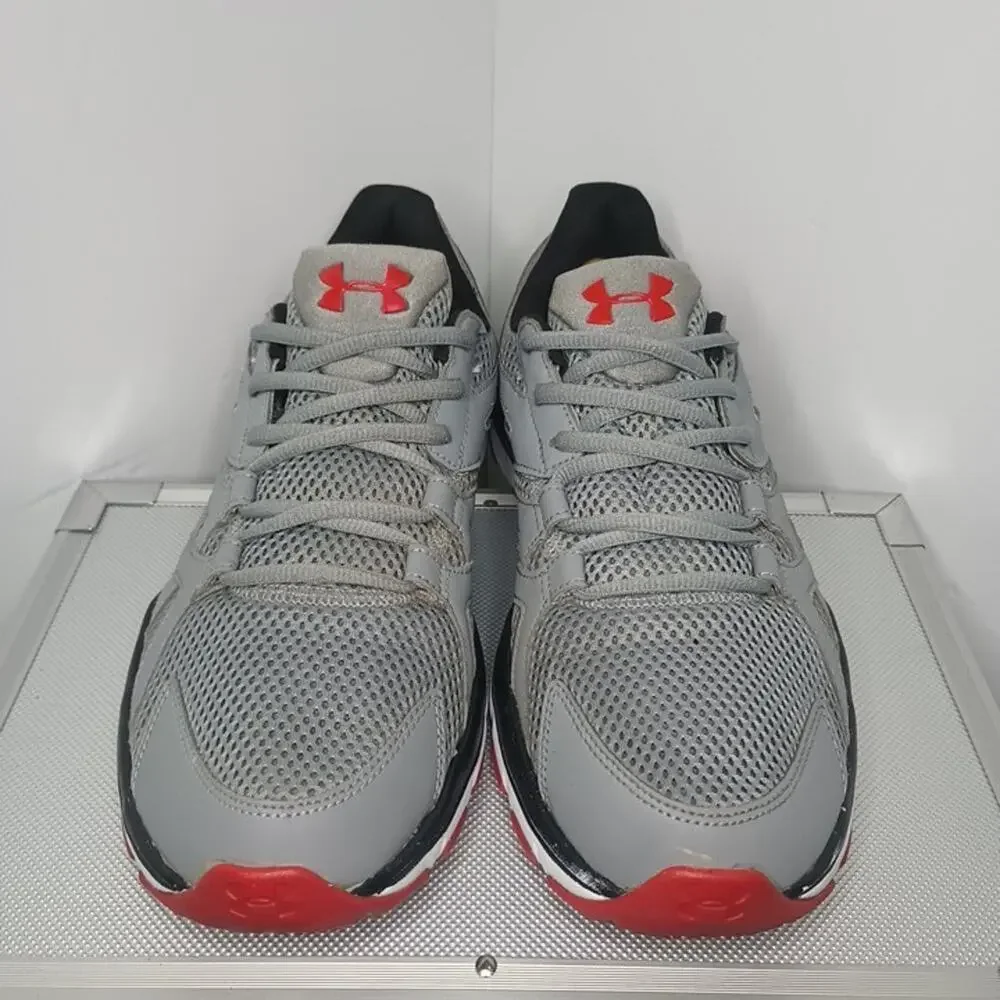 Under Armour Strive 6 Mens 11 Grey Red 1274408 Training Athletic Gym Sneakers